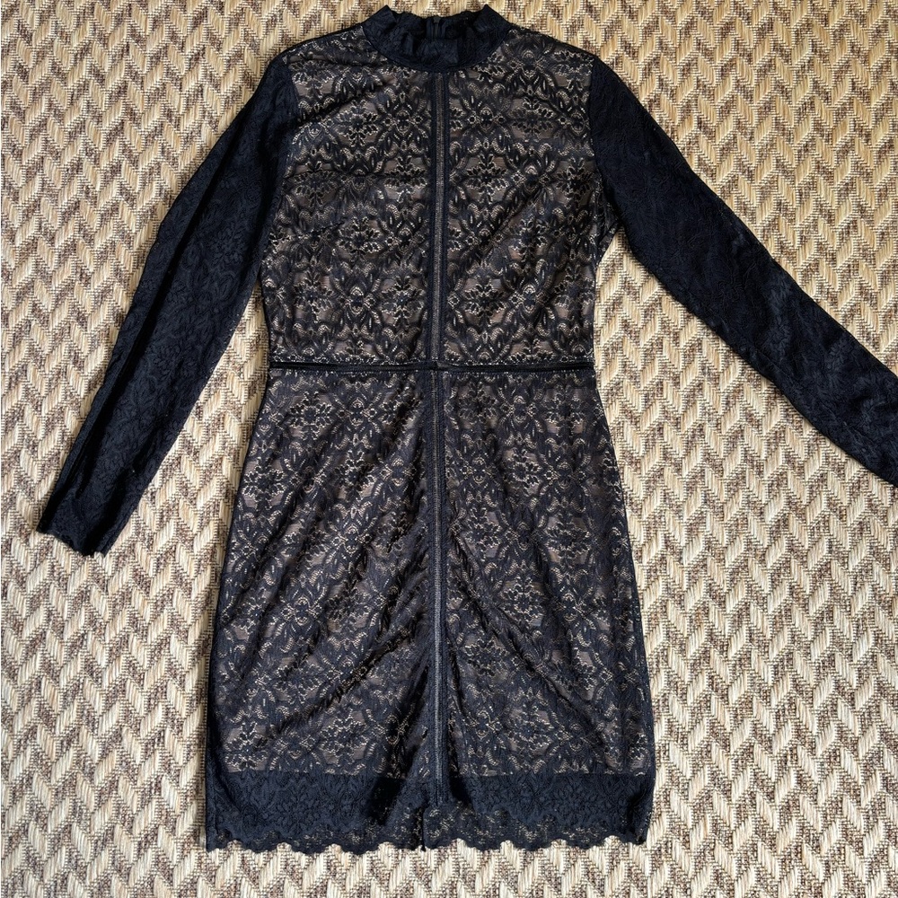Aritzia Wilfred Black Lace Janvry Dress Sz 10